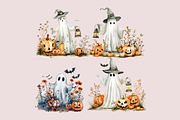 18 Halloween Ghosts Clipart PNG, an Illustration by Anca Digital Vibe (Thumbnail 4 of 7)