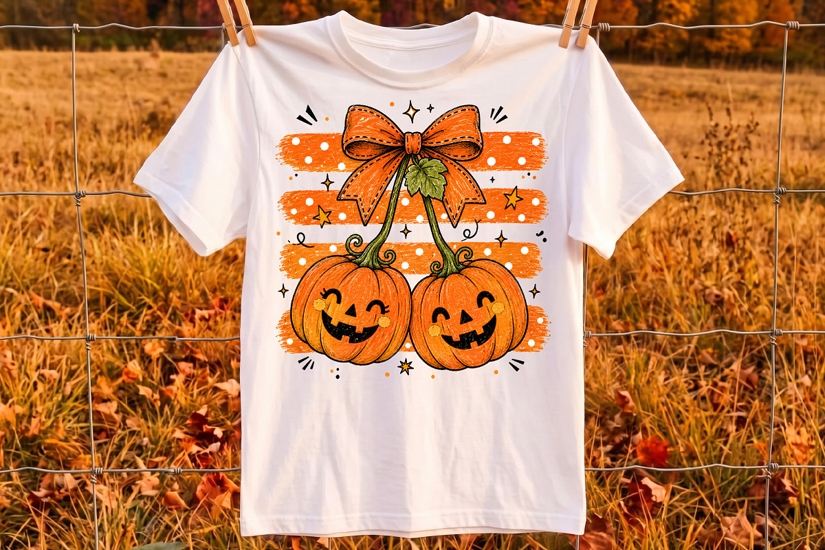 Striped Pumpkin Cherries Png,Vintage, a Seasonal Illustration by Libby Wishes (Photo 2 of 3)