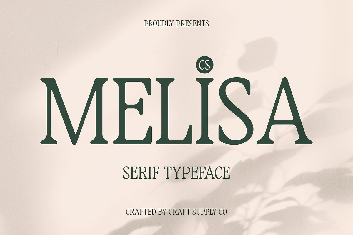 CS Melisa – Elegant Font, a Serif Font by Craft Supply Co. (Photo 1 of 8)