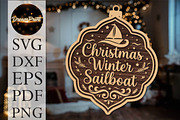 Christmas Winter Sailboat SVG, an Object Graphic by DreamPrint404 (Thumbnail 1 of 3)