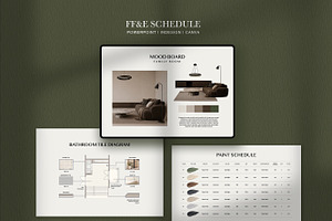 FF&E Schedule Interior Design, a Presentation Template by SKY CREATION