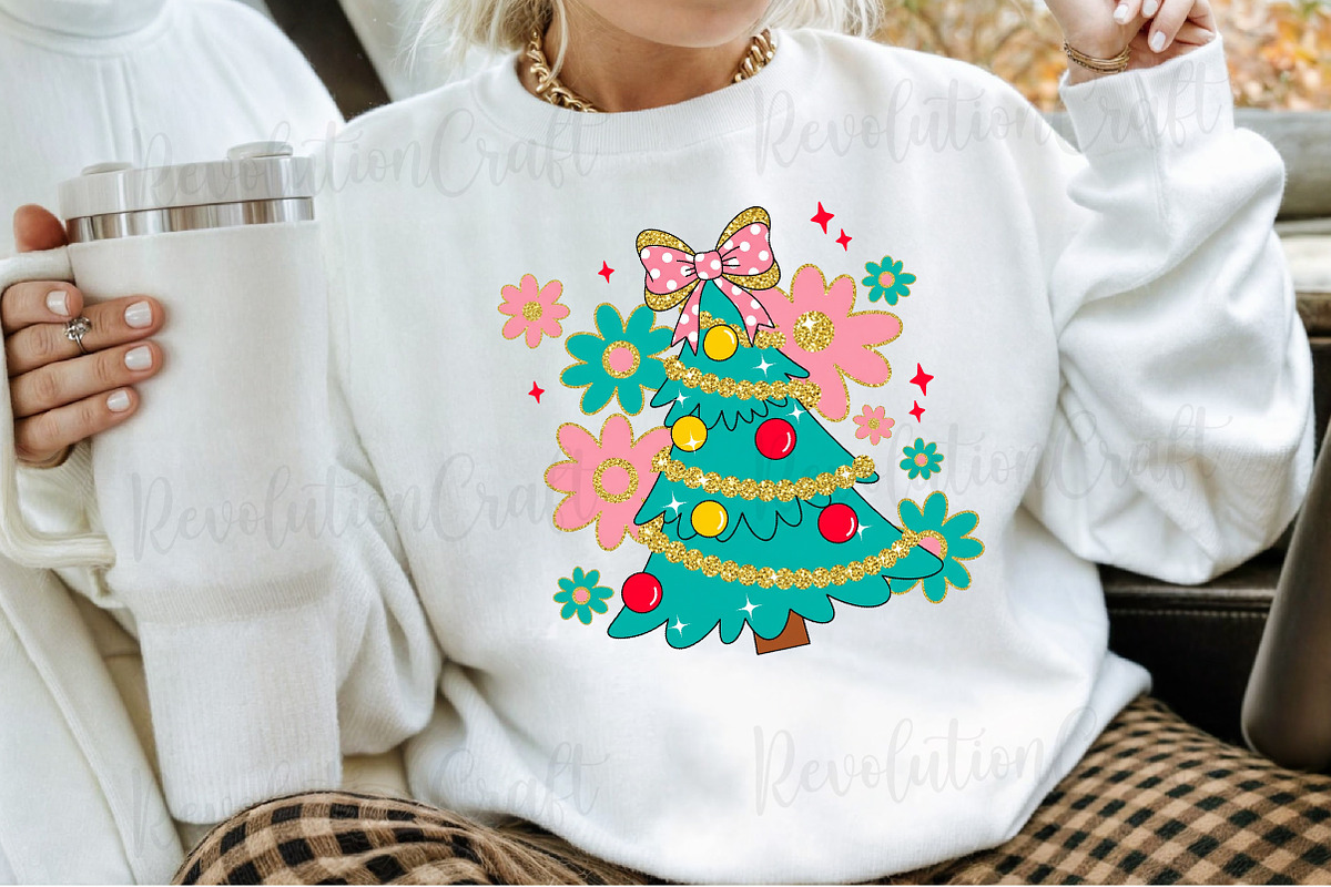 Glitter Boho Christmas Tree Png, an Illustration by OK Design (Photo 2 of 4)