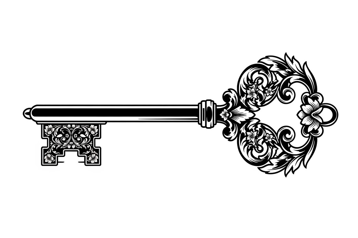 Ornamental Vintage Key SVG Bundle, an Illustration by Gaye Art (Photo 19 of 31)
