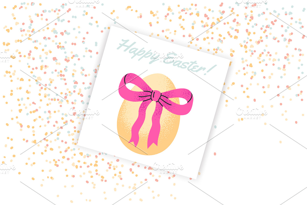 Easter eggs tied with bows, a Seasonal Illustration by Torontotokio (Photo 3 of 3)