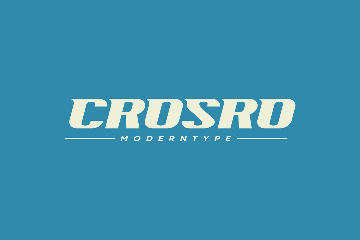 Crosor - Modern Sport Typeface, a Font by Letterna (Photo 2 of 4)