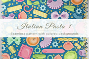 Seamless pattern of Italian pasta 1, a Pattern Graphic by Yummy (Thumbnail 1 of 5)