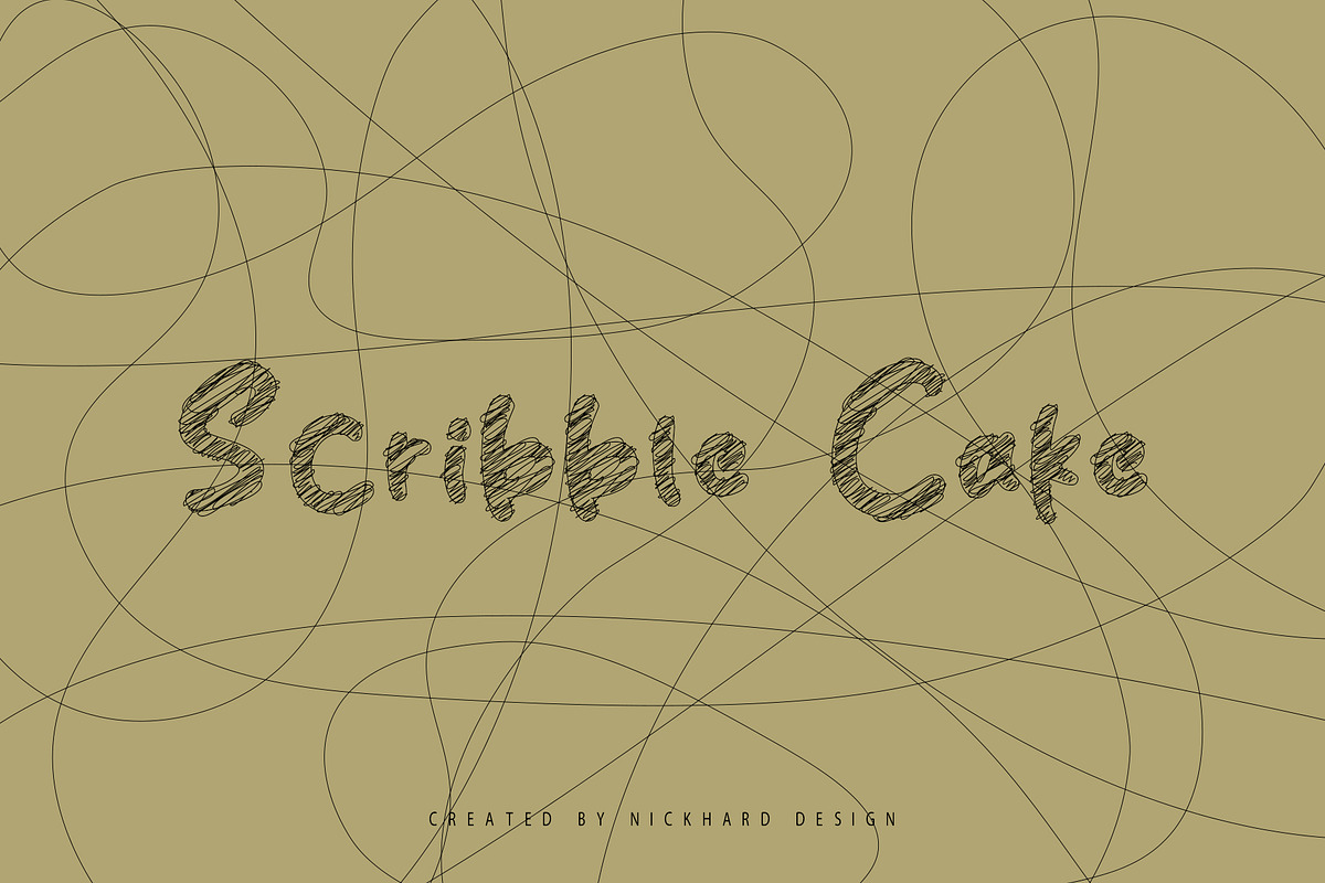 Scribble Cake, a Script Font by Nickhard (Photo 1 of 5)