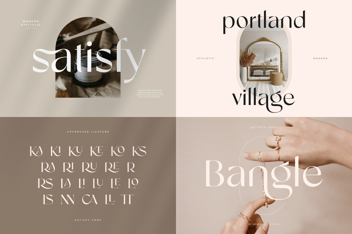Unique Branding Modern Font Bundle, a Serif Font by Sensatype (Photo 2 of 13)
