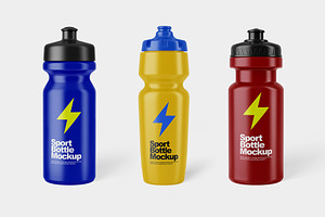 Sport Bottles Mockup