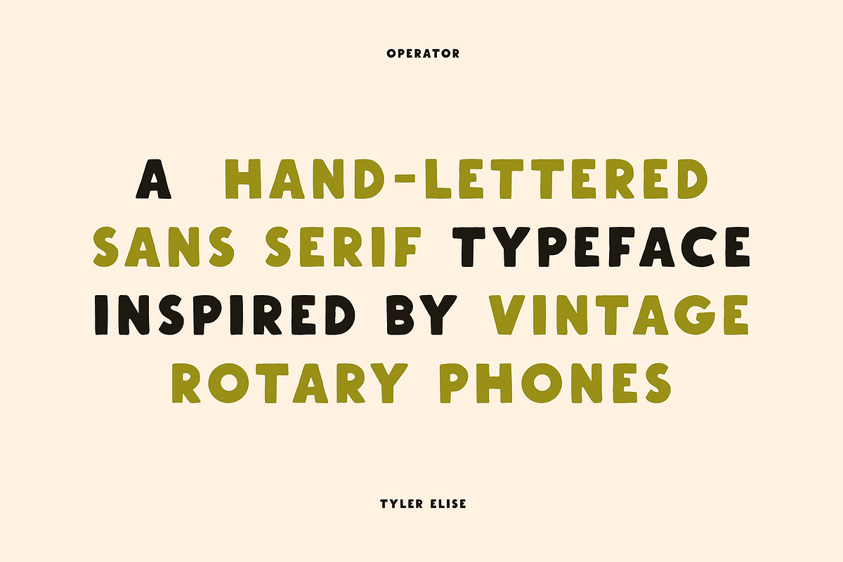 OPERATOR by Tyler Elise, a Sans Serif Font by tylerelise (Photo 3 of 5)