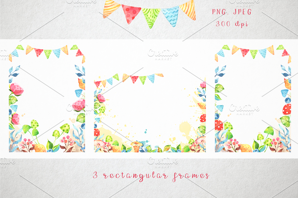 Autumn Woodland Party watercolor set, an Animal Illustration by Tatiana Troian (Photo 5 of 9)