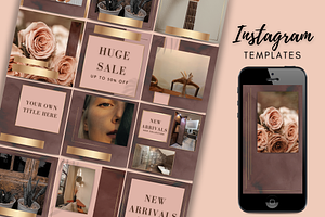 Brown Instagram Template for Canva