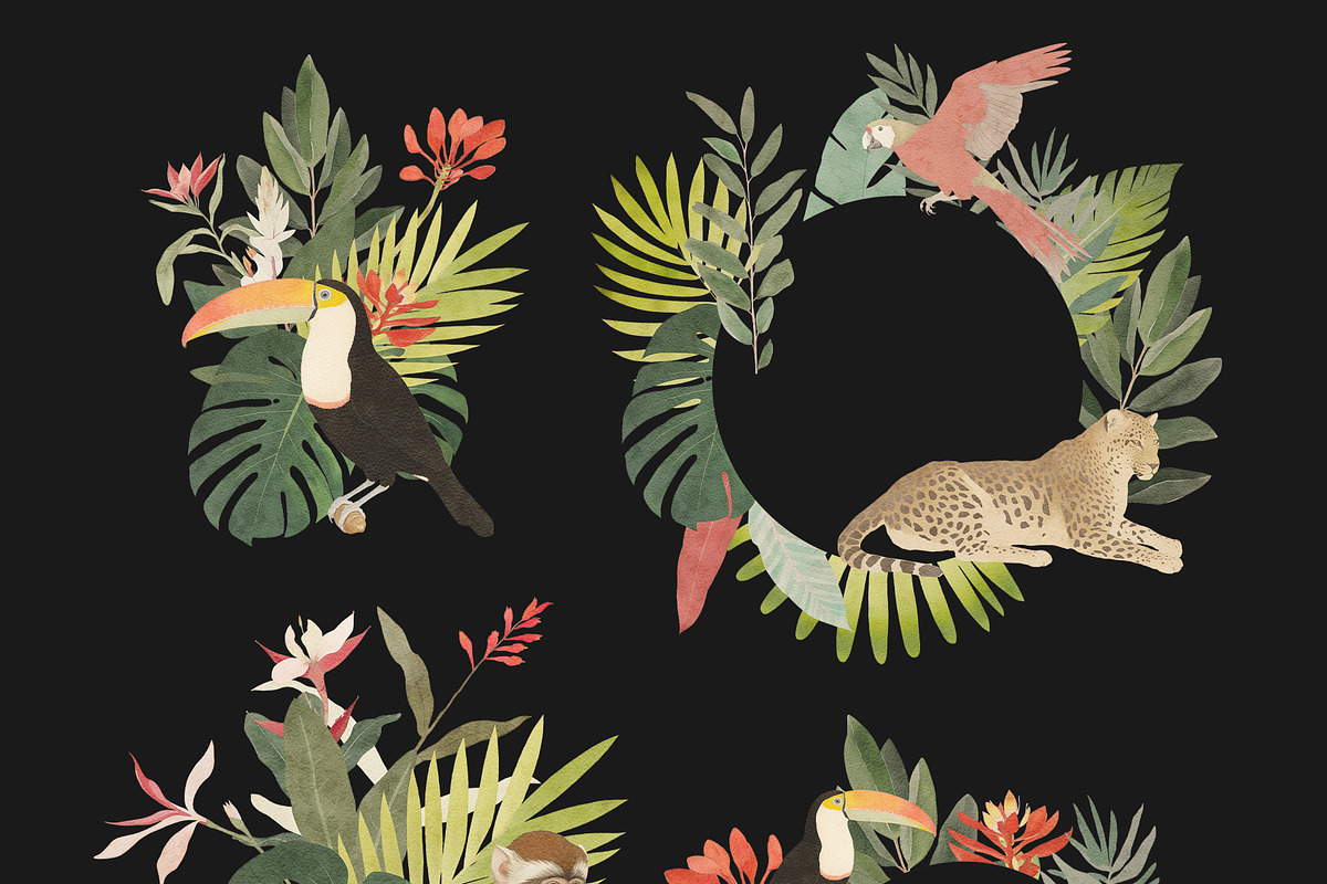 Jungle Bundle, an Animal Illustration by TheCuteShop (Photo 14 of 16)