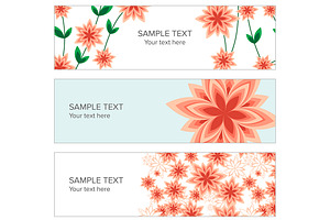 Floral web banner, a Templates & Theme by MM Studio