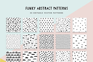 30 Trendy Abstract Seamless Patterns