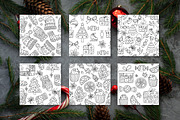 Seamless Coloring Pages | Christmas, a Pattern Graphic by ChristinaDesigns (Thumbnail 2 of 5)