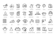 Clothing care and washing icons, an Outline Icon by Tettygreen (Thumbnail 2 of 2)