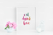 8x10 print mockup 16x20 4:5 peonies, a Print Template by Grace White (Thumbnail 3 of 4)