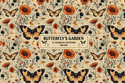 Butterfly's Garden Seamless Patterns, a Pattern Graphic by Curve Design (Thumbnail 1 of 12)