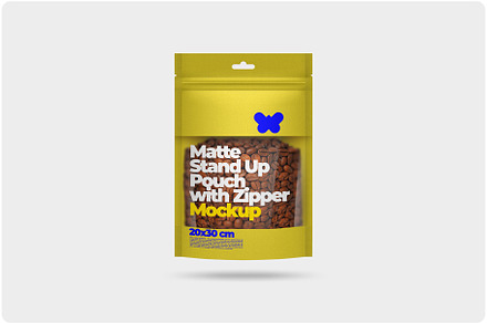 Paper Stand Up Pouch Mockup, a Packaging Mockup by Reformer Mockup