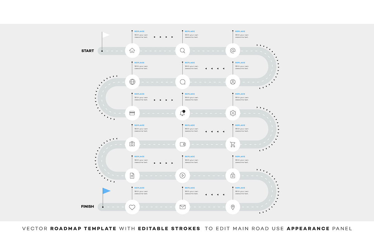 14 vector roadmaps, an Object Graphic by Alexey Yarkin (Photo 11 of 15)