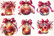 Christmas Flowers Jar Clipart, an Illustration by DreamCafeArt (Thumbnail 4 of 4)
