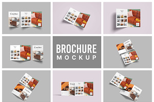 A4 Bifold Brochure Mockup Bundle 83
