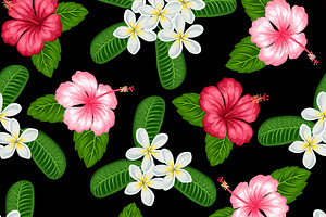 Patterns With Tropical Flowers.