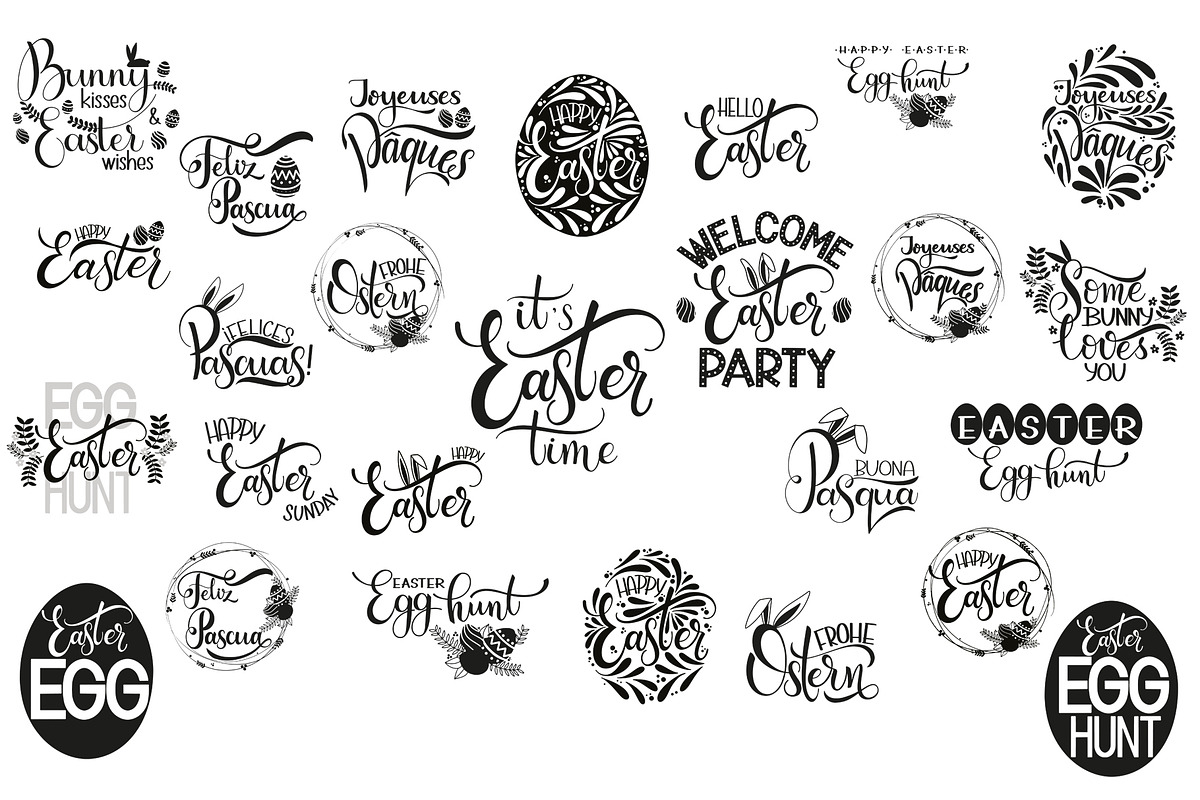 Easter Quotes Lettering Set, a Decorative Illustration by Kandella's Art (Photo 3 of 5)