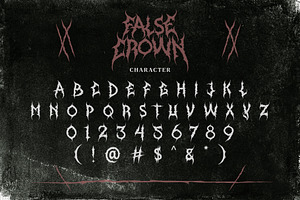 False Crown Death Metal Font