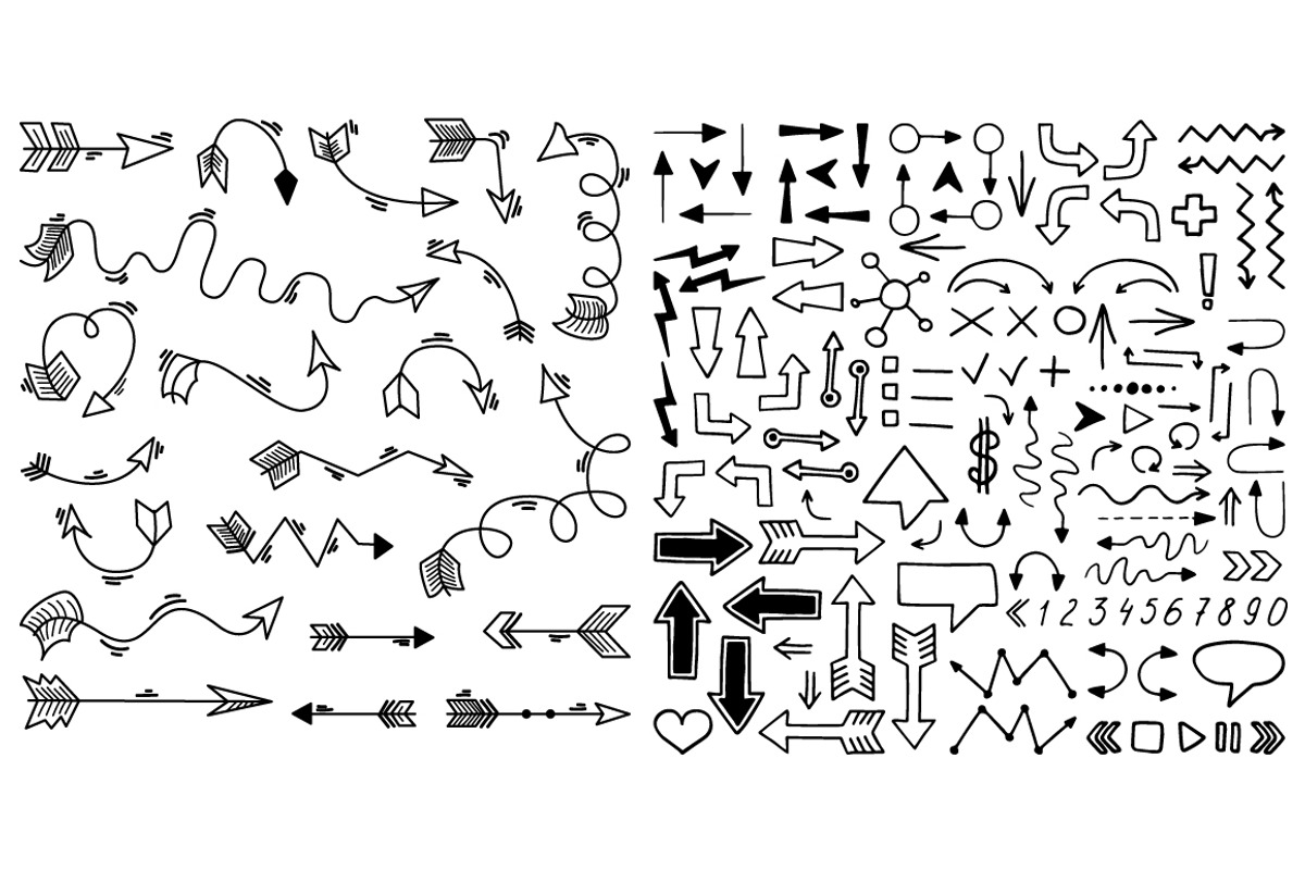 450 Hand-drawn elements, an Object Graphic by Xella Design (Photo 2 of 4)