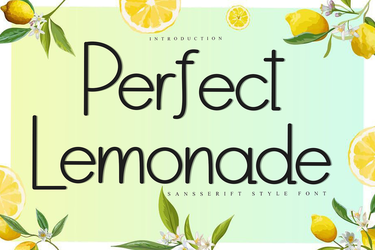 Perfect Lemonade, a Sans Serif Font by FreshTypeINK (Photo 1 of 7)