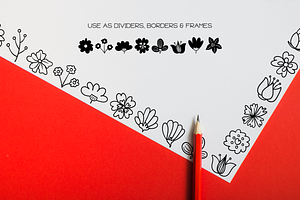 Flower Doodles - Dingbats Font