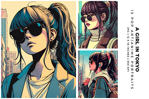 A Girl in Tokyo, a Person Illustration by Digital Art Creations