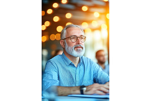 Mature caucasian male in office, a Business Photo by Lermont51