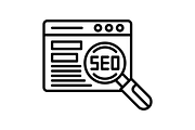 Seo Line Icon, an Outline Icon by Pexelpy (Thumbnail 2 of 2)