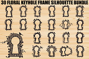 Floral Keyhole Frame SVG Bundle, an Illustration by Designs_River (Thumbnail 1 of 31)