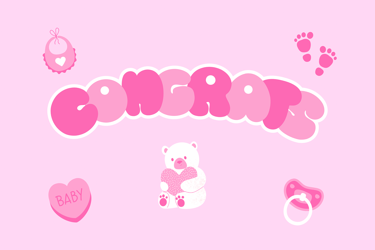 Bubble Font, a Handwritten Font by Babymimiart (Photo 7 of 8)