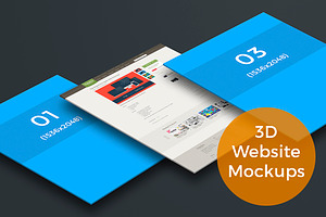 3D Website Display Mockups (iPad)