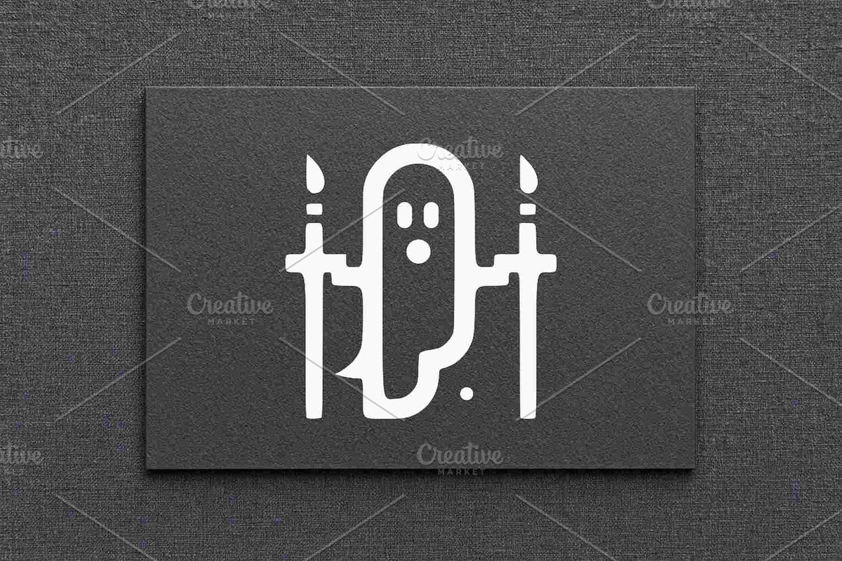 Ghost Candle Line Art Vector, a Seasonal Illustration by Vectorium Studio (Photo 4 of 4)
