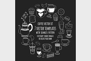 7 vector templates (jpg+eps) Coffee, a Pattern Graphic by Art Loft (Thumbnail 1 of 8)