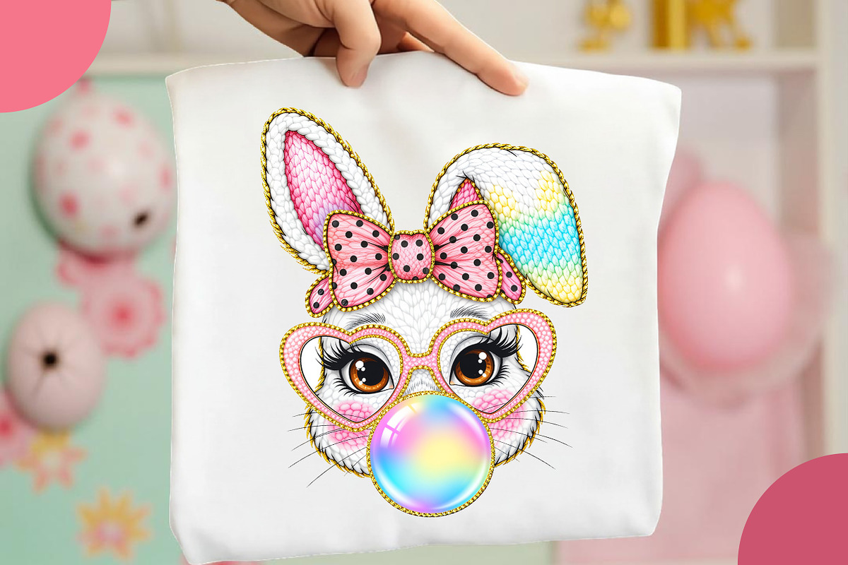 Faux Yarn Easter Bunny Coquette PNG, an Illustration by OK Design (Photo 3 of 6)