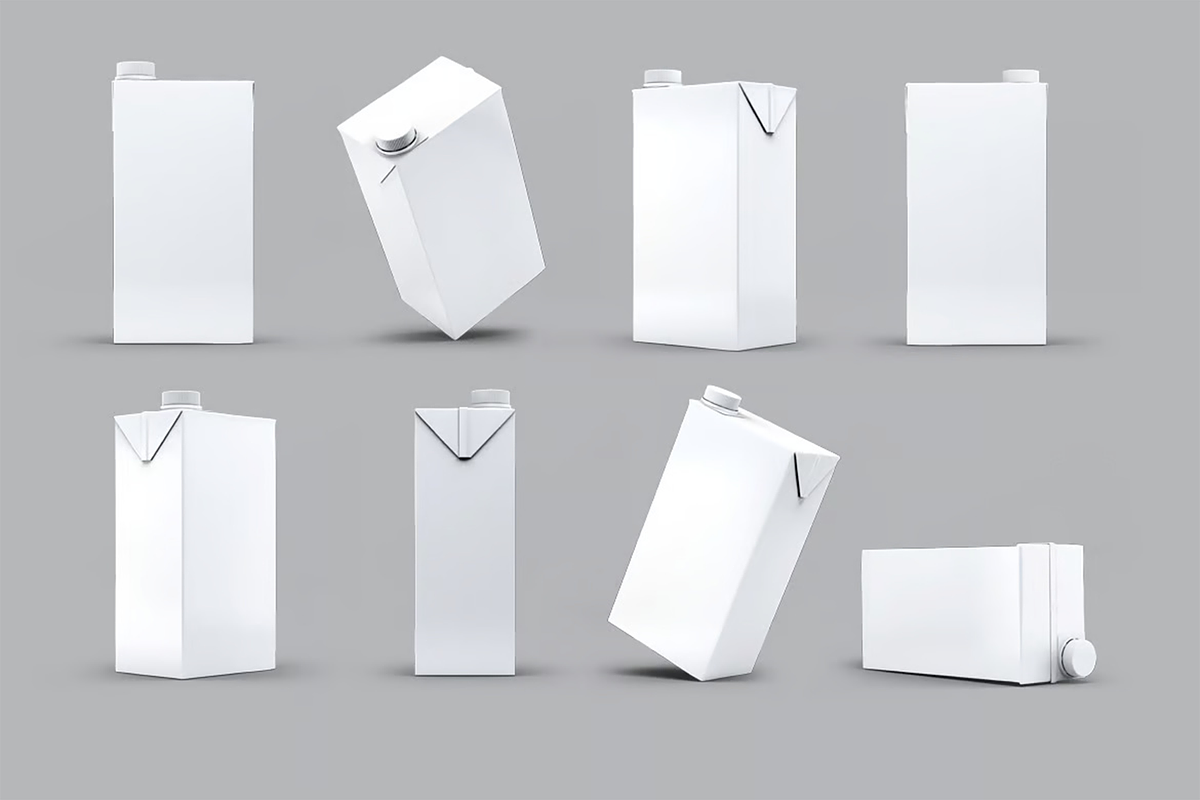 4 Types Milk/Juice Cartons Mockup, a Packaging Mockup by Hubzway (Photo 11 of 13)