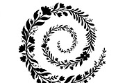 50 Elegant Floral Leaf Spiral Frame, a Decorative Illustration by Amazin_art (Thumbnail 18 of 39)