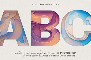 Color Paper - 3D Lettering