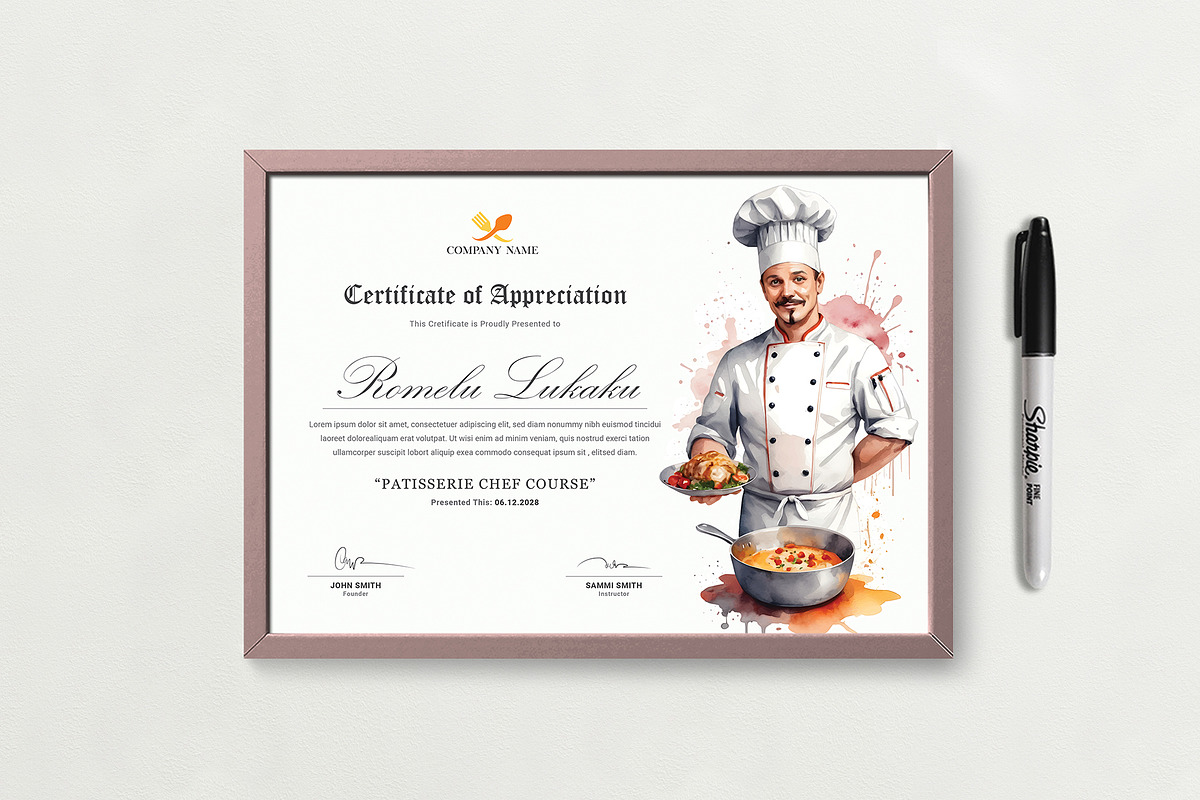 Chef Certificate, a Stationery Template by DesignDevisers (Photo 5 of 10)