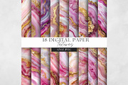 Pink Marble Texture Pack Rose Quartz, a Decorative Illustration by illuztrate (Thumbnail 4 of 4)
