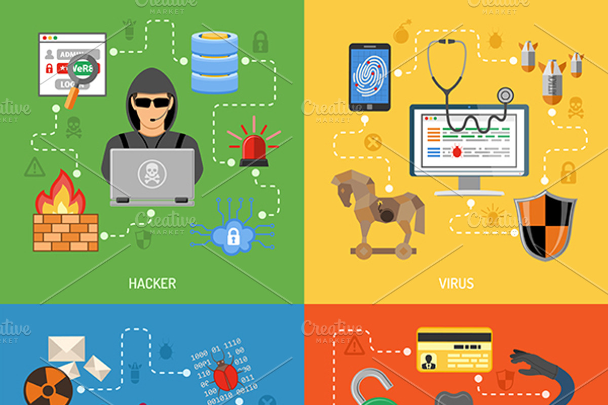 Internet Security Icons and Pattern, an Icon by TAlex (Photo 5 of 6)