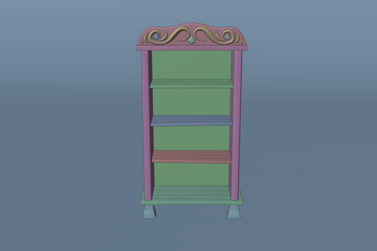 3D Medieval Wooden Shelf, a Furniture 3D Model by Dudukbersama (Photo 2 of 2)