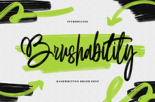 Brushability Handwritten Brush Font